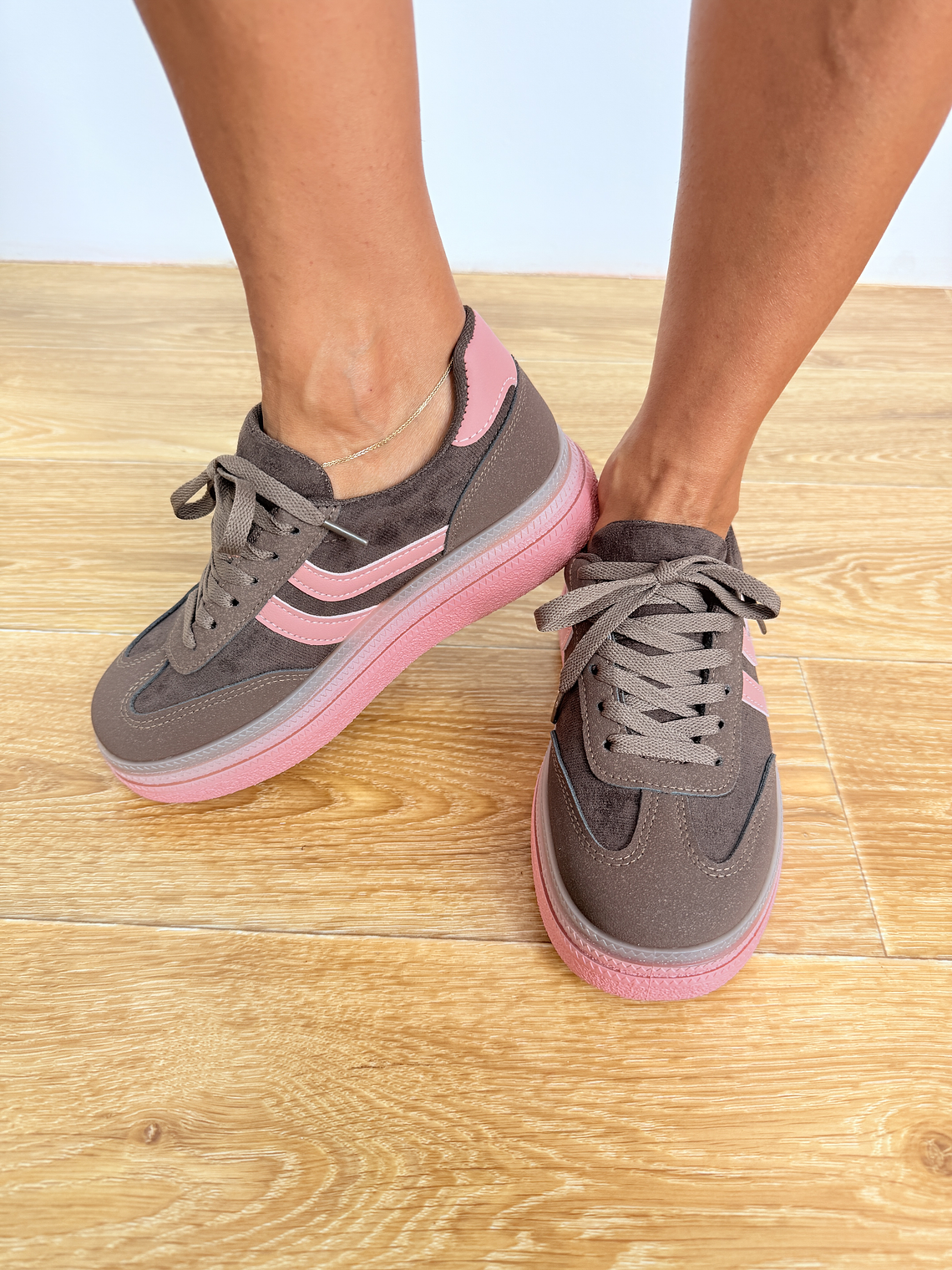 8999 BROWN pink SNEAKERS   2