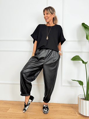 2351 Croco Black Trousers 