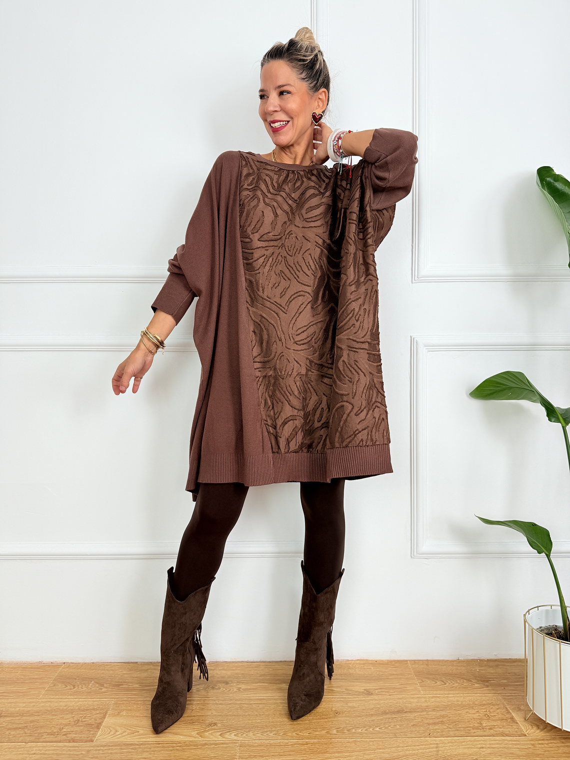 BW02015 AMARILLA BROWN DRESS 2