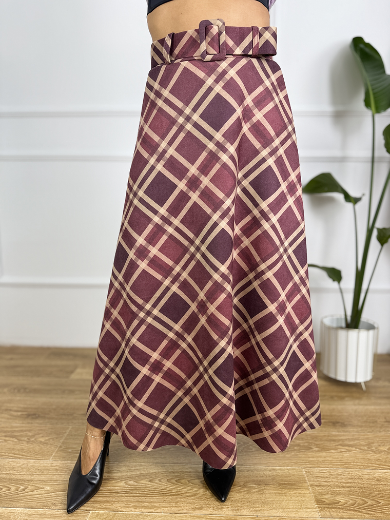 The Scott Skirt 6535 Burgundy 2