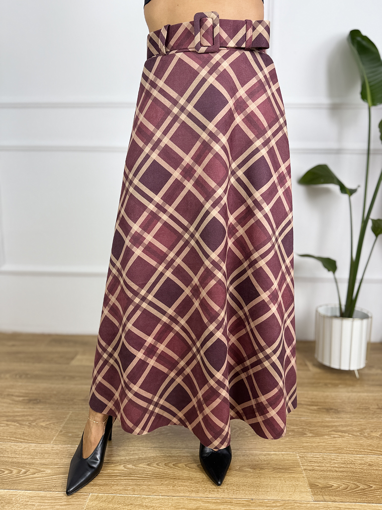 The Scott Skirt 6535 Burgundy 3