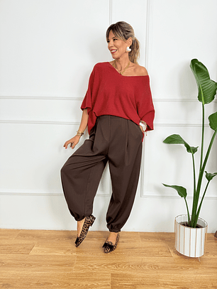 Fahari Jogger Pants 12931 Brown 