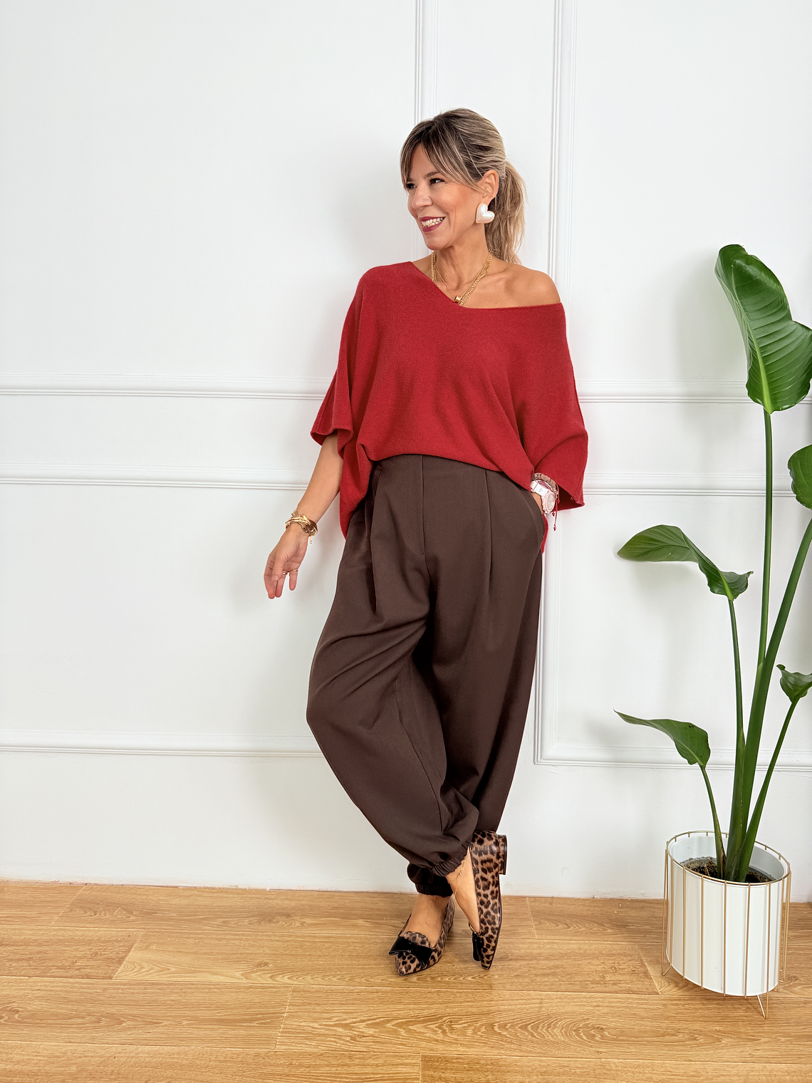 Fahari Jogger Pants 12931 Brown  4