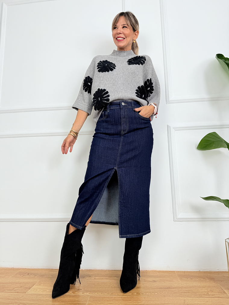 Lana Skirt 9233 Denim Blue 4