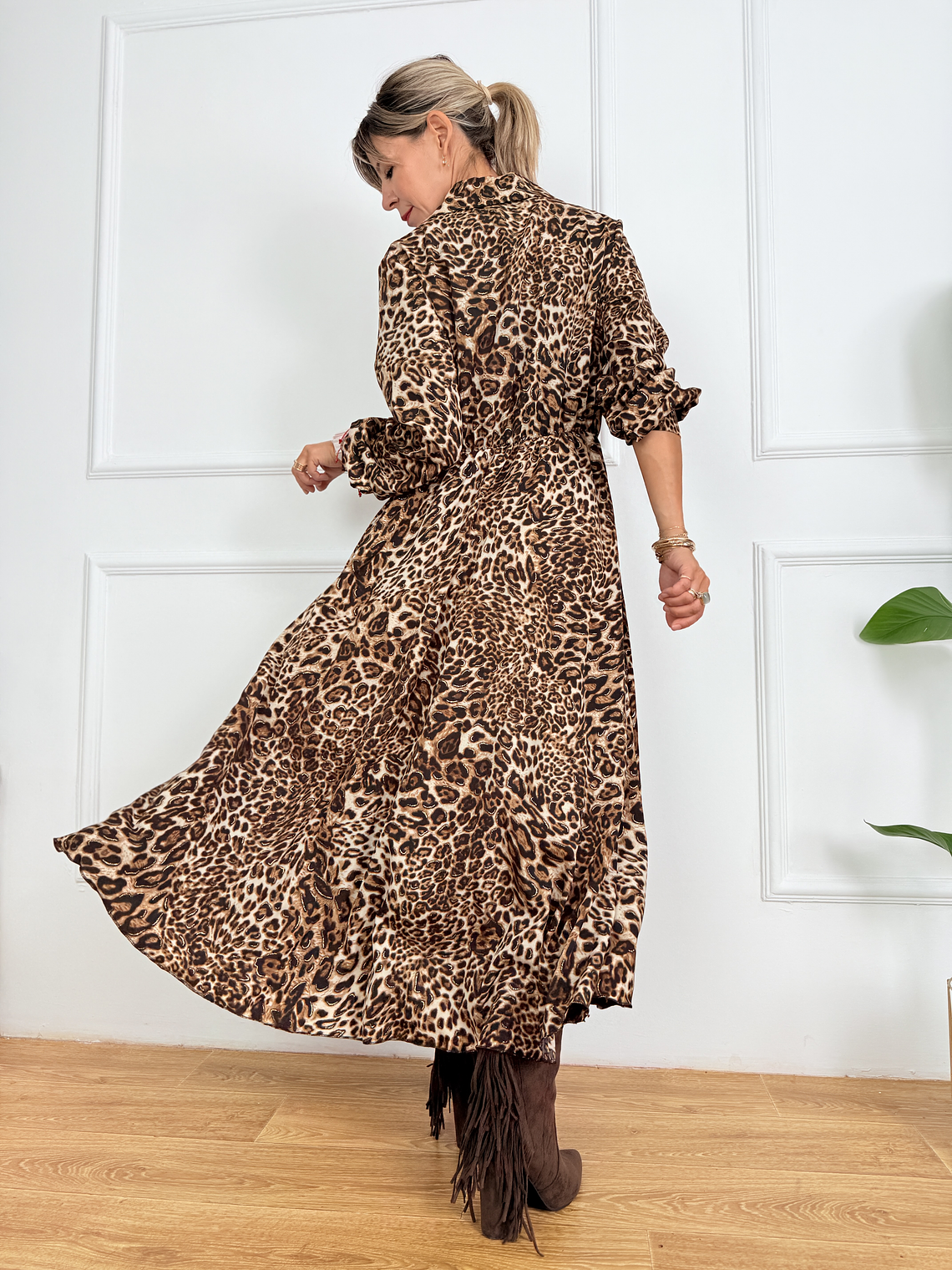 Leopard Kiss Dress 25009 Brown  3