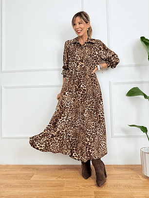 Leopard Kiss Dress 25009 Brown 