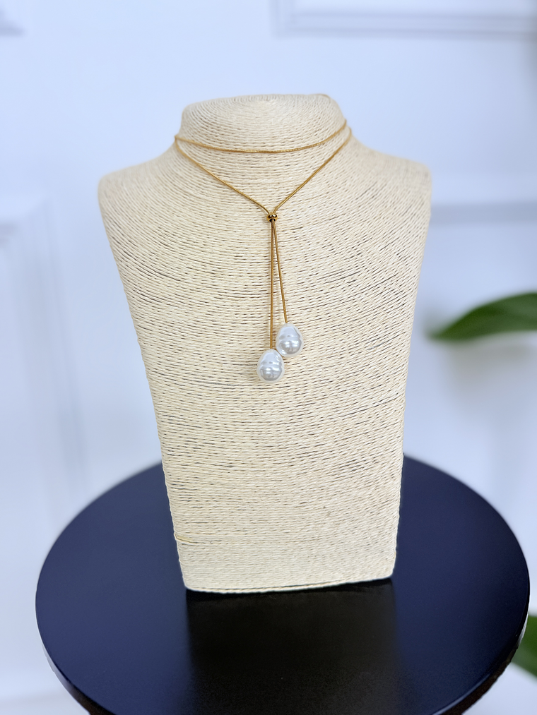 K350 NECKLACE DOUBLE PEARLS 3