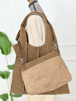BAG SUEDE ART:25104 COFFE
