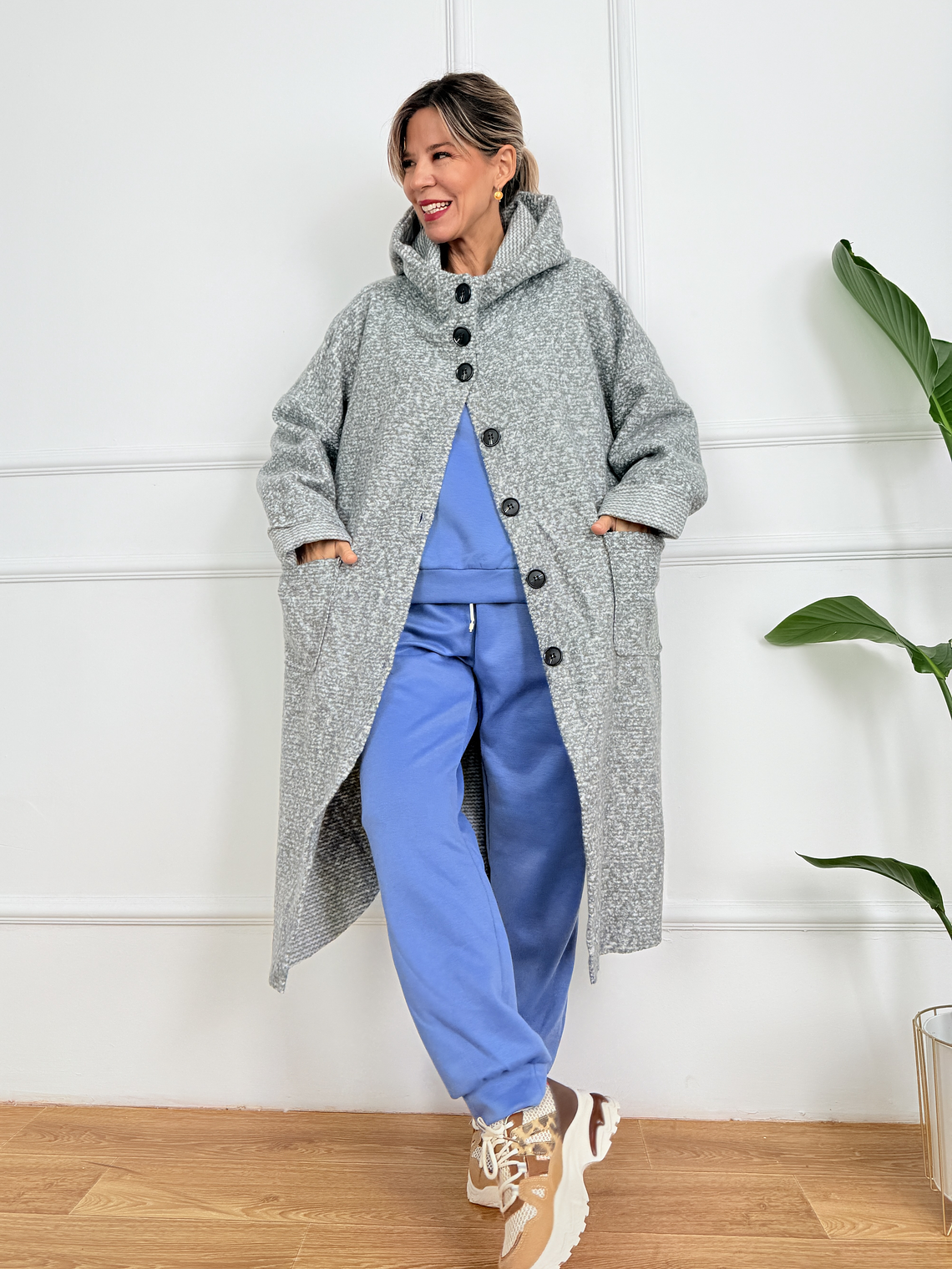 Light Hug 7854 coat Light Grey 3