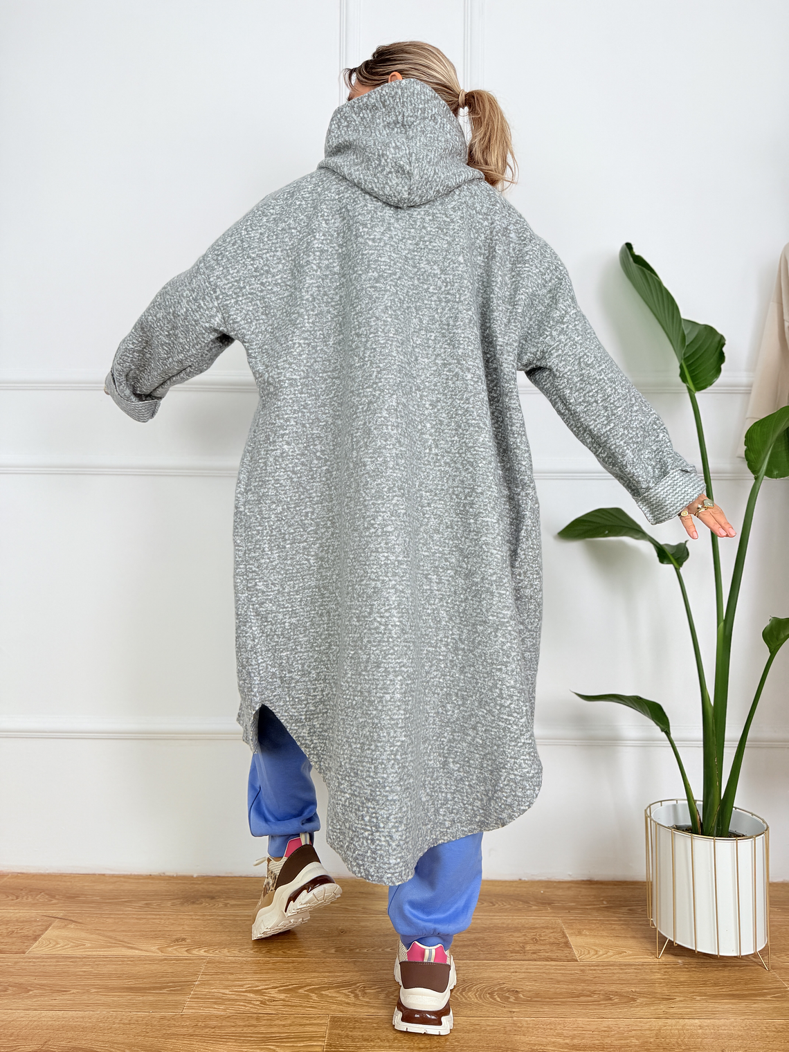 Light Hug 7854 coat Light Grey 4