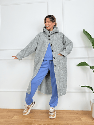 Light Hug 7854 coat Light Grey