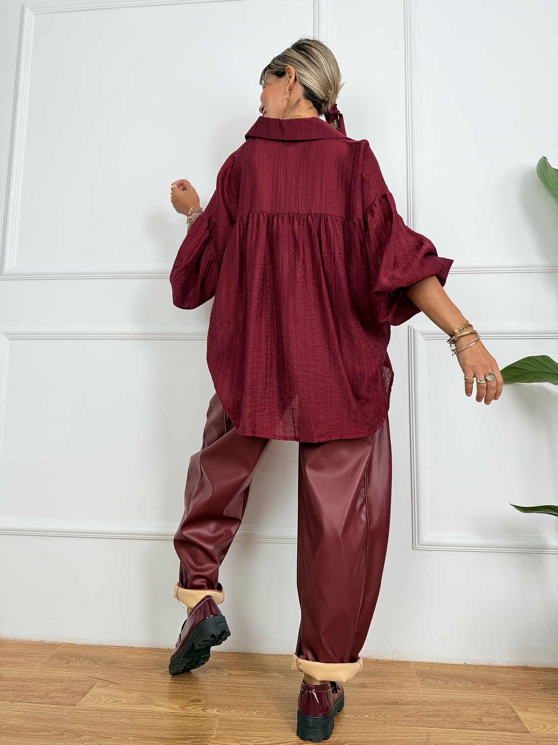 Georgiana Shirt 6171 Wine 4