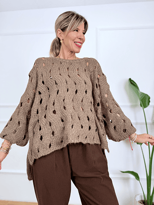 Lottie Sweater JS378 Beaver Brown