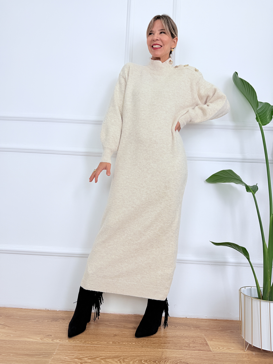 Danica Dress 16393 Almond 1