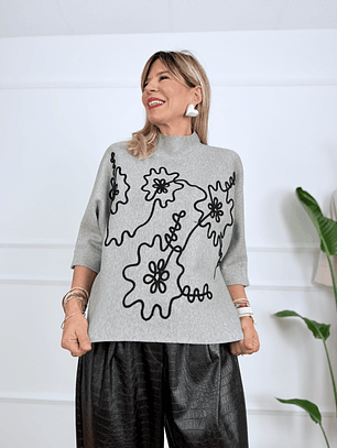Doodles Sweater ZS3102Grey