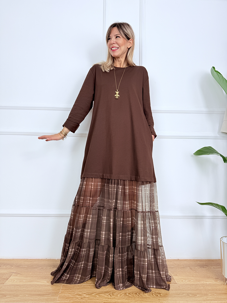 Pablo Dress LD3726 Brown 1