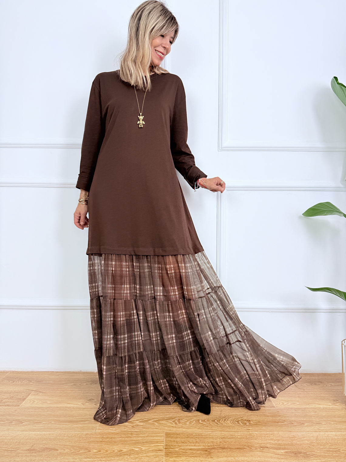 Pablo Dress LD3726 Brown 2