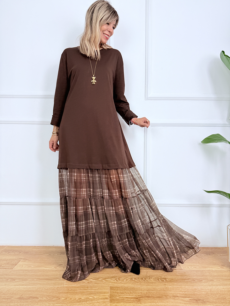 Pablo Dress LD3726 Brown 2