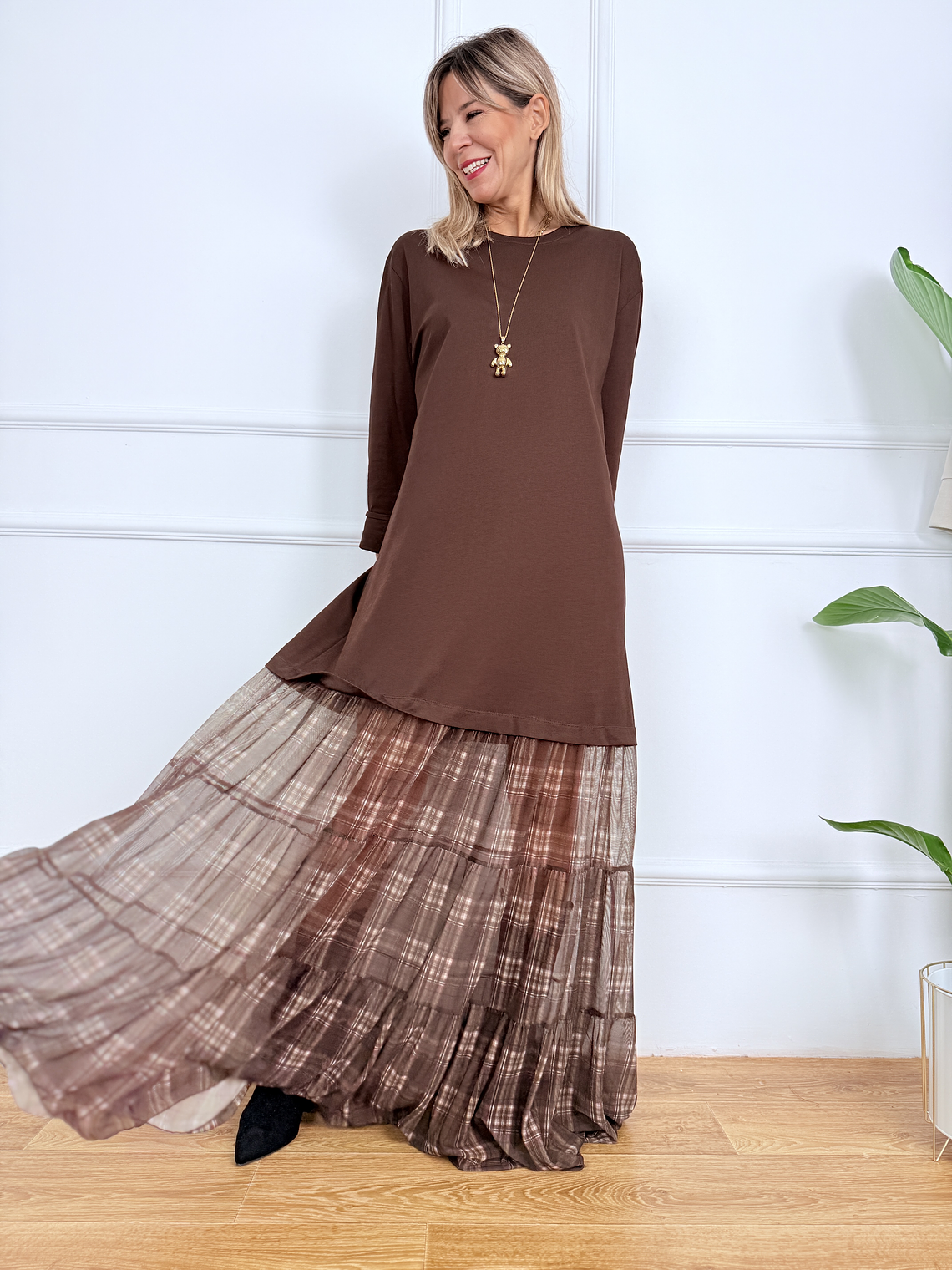 Pablo Dress LD3726 Brown 6