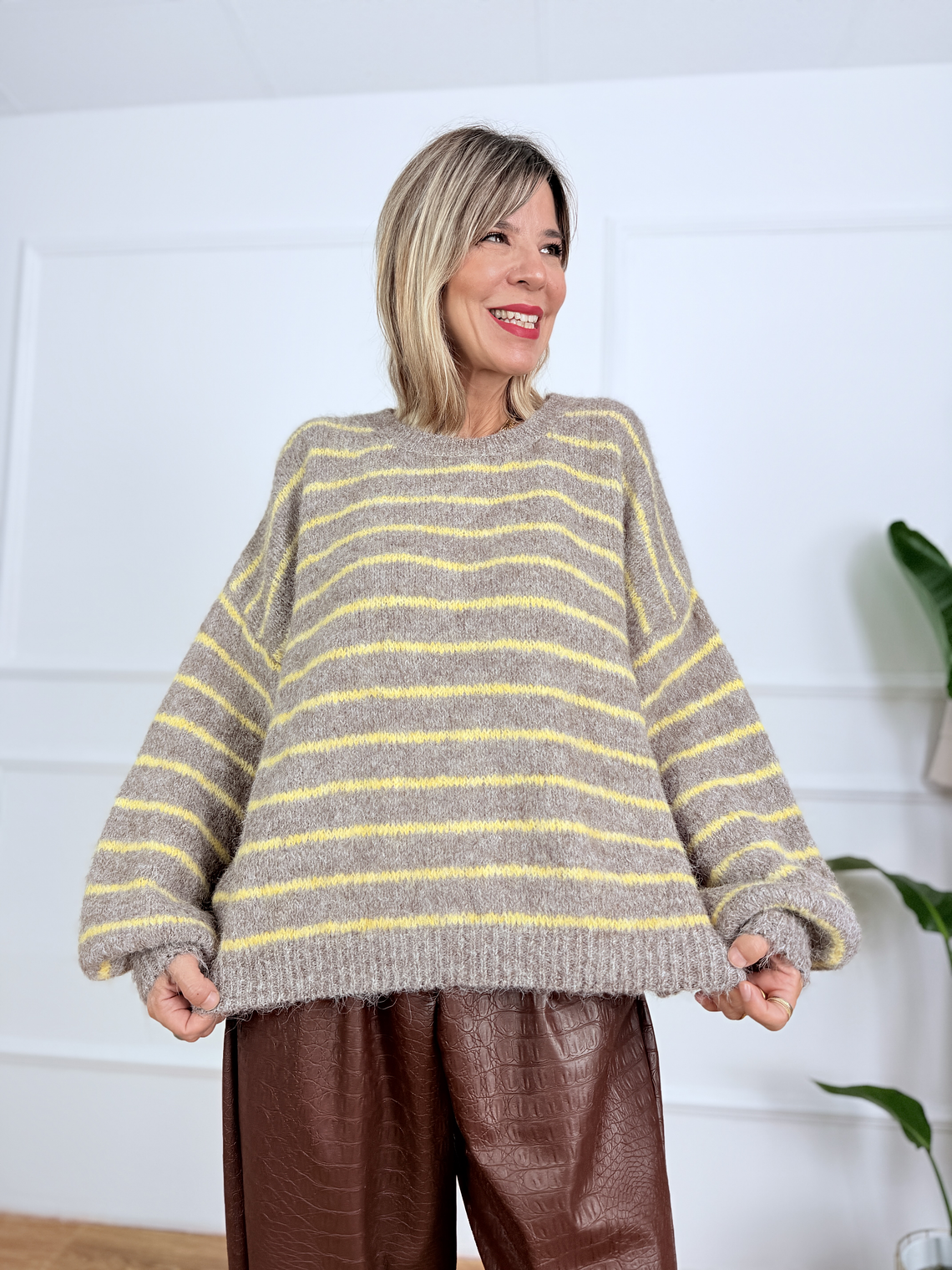 Stellar Stripes Sweater 51158 Grey 1