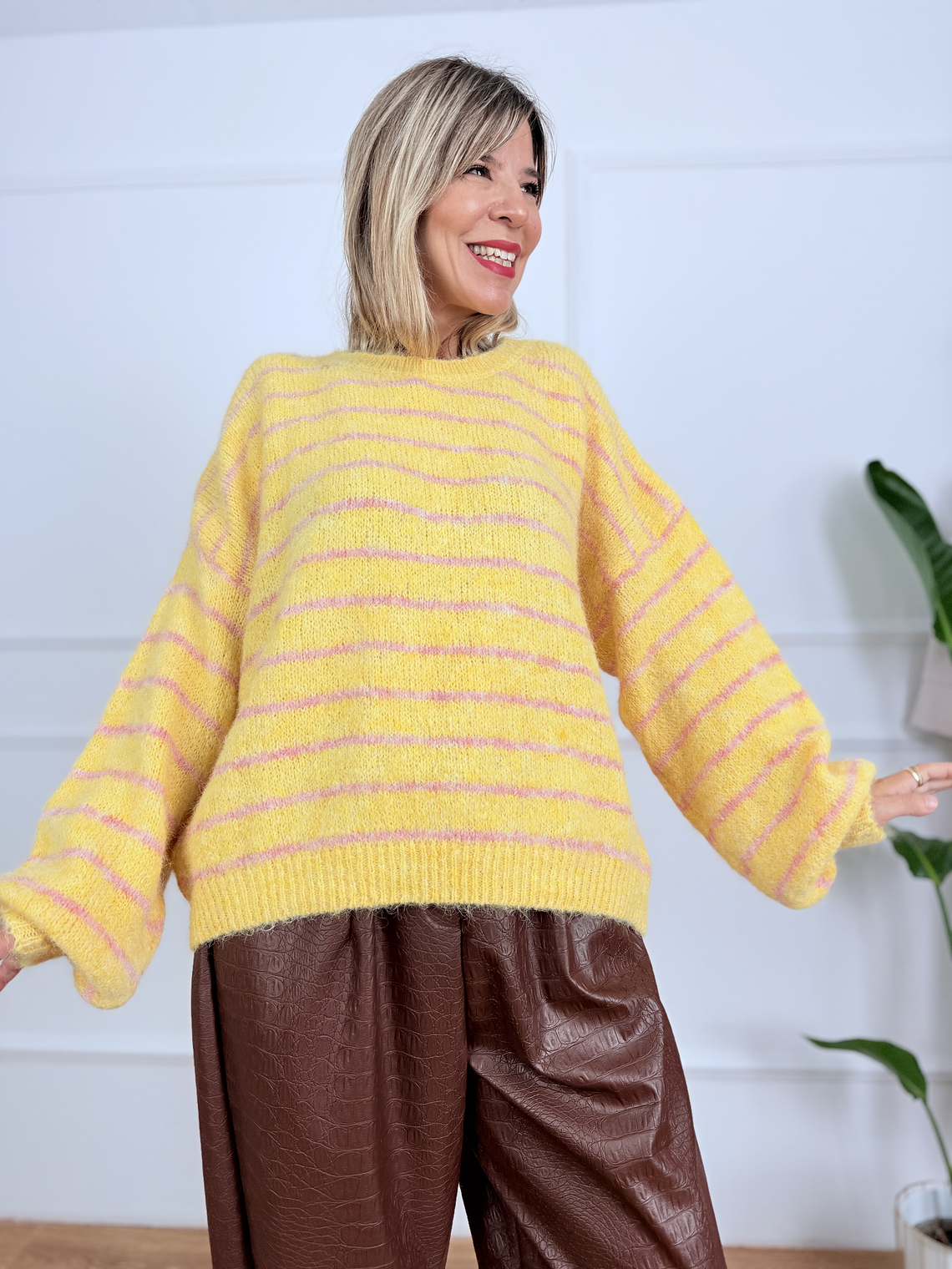 Stellar Stripes Sweater 51158 Yellow 1