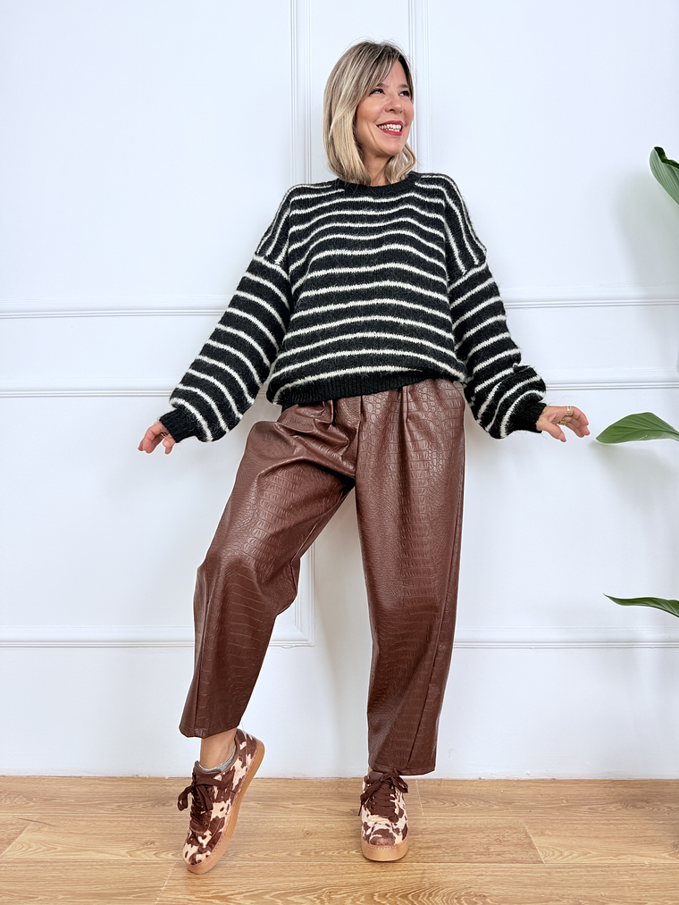 Stellar Stripes Sweater 51158 Black 3