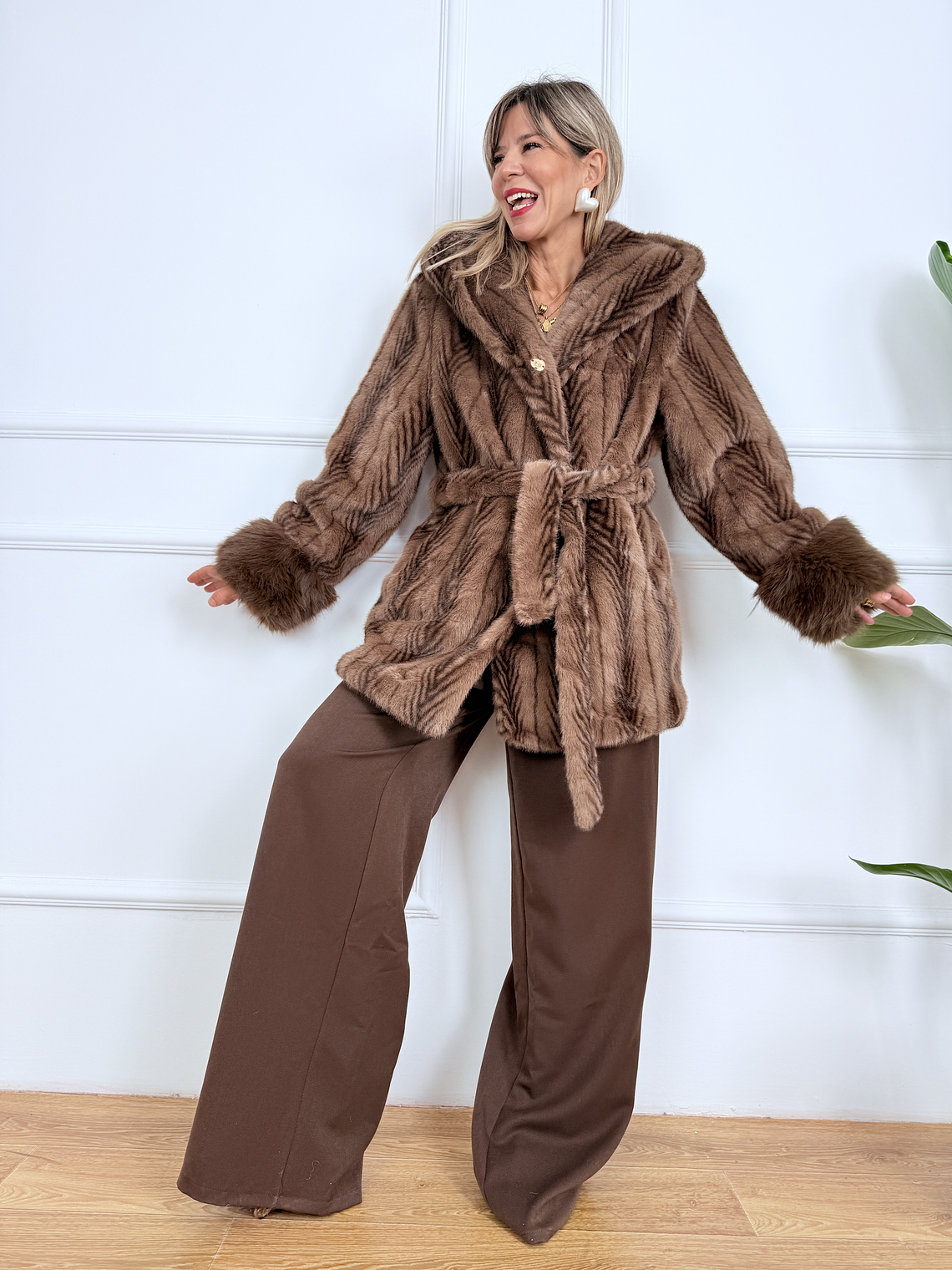 Furette Fur SS22016 Coffee 1