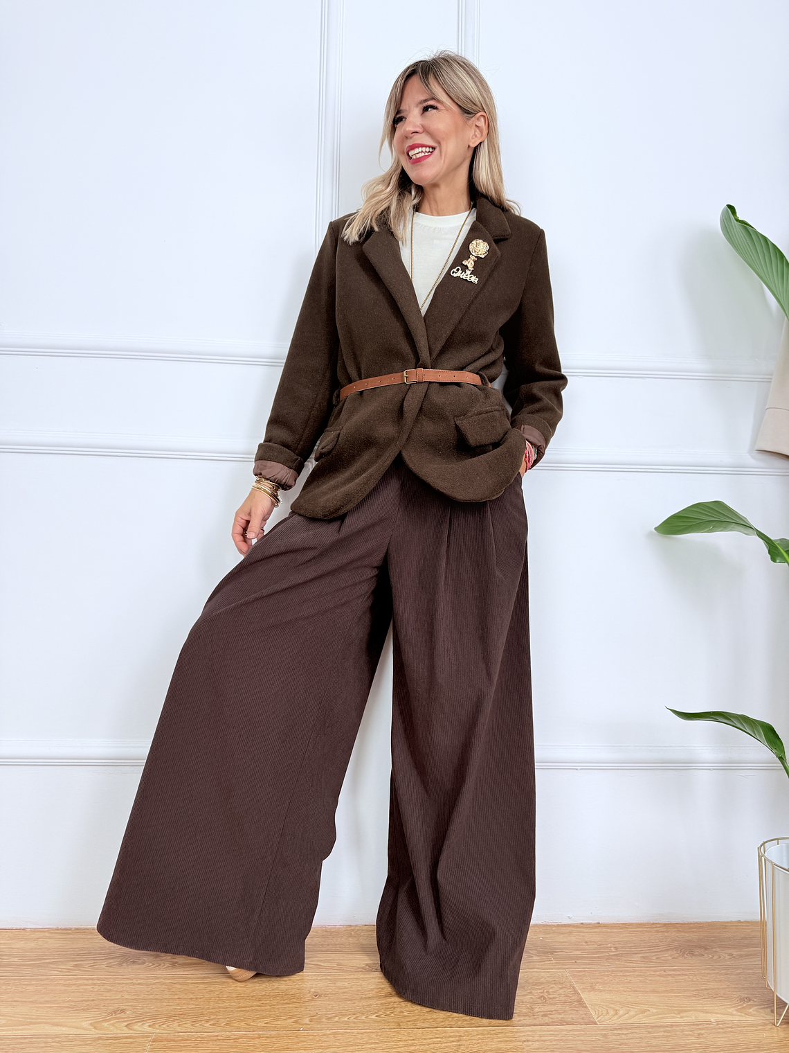 Turn it Up Pants P190115 Choco 3