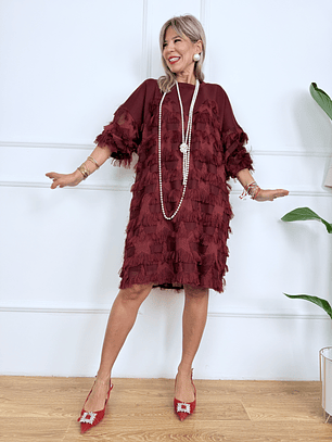 Charlize Dress 19167 Wine