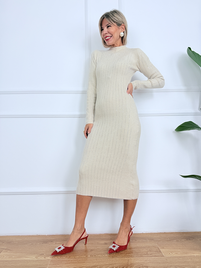 Body Electric Dress 291025 Cream 2