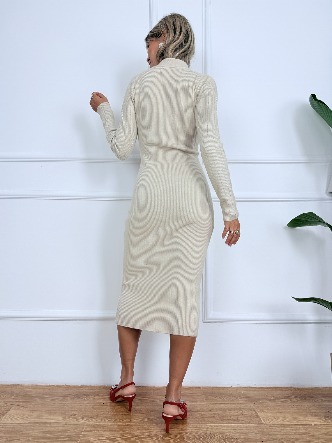 Body Electric Dress 291025 Cream 3