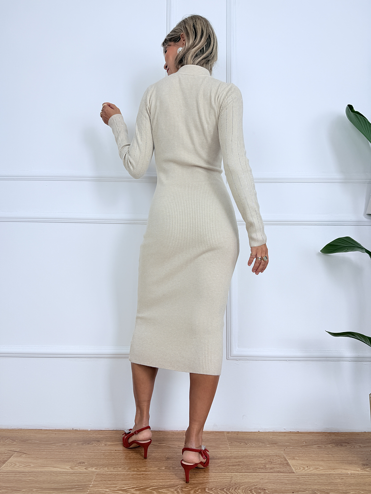 Body Electric Dress 291025 Cream 3