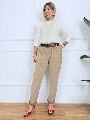 Apt & Trapt Pants 07215 Beige Leo