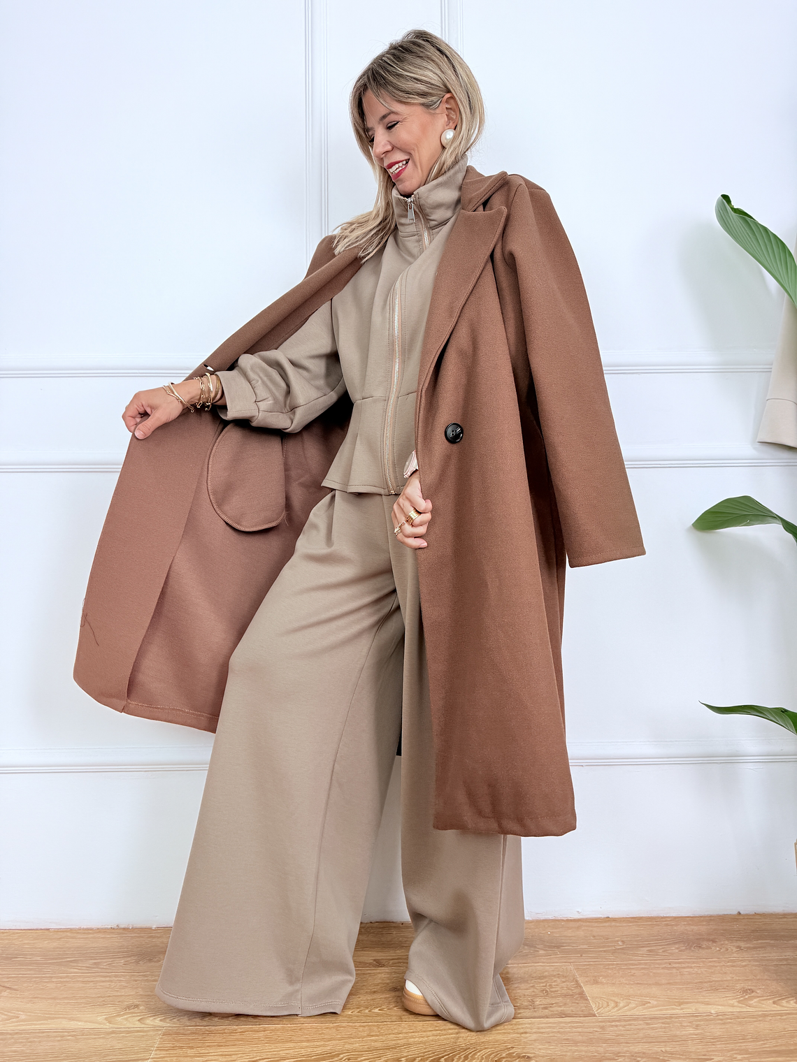 Dapper Flapper Coat 301025 Camel 2