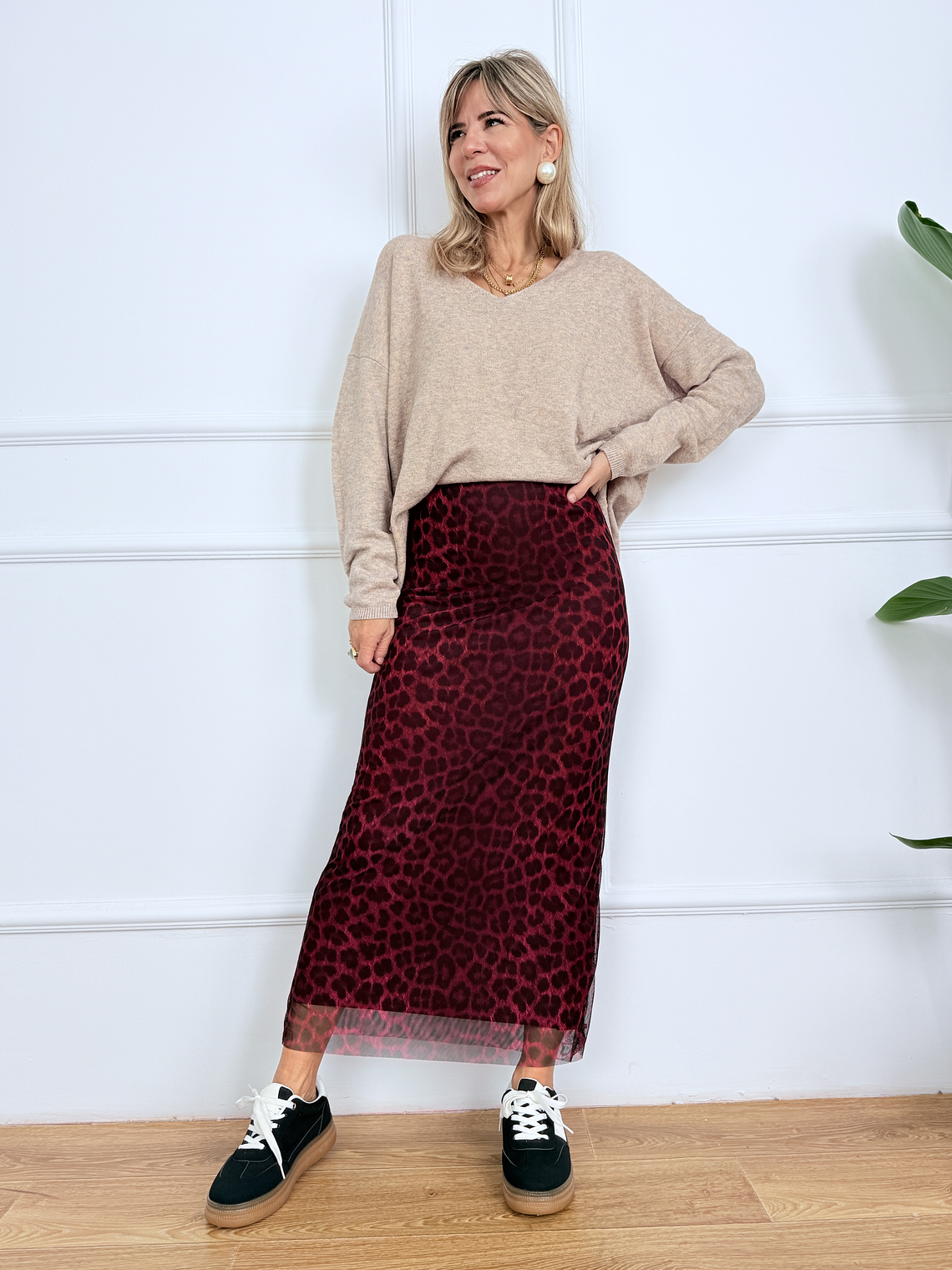 33302 LEO WINE Skirt   1