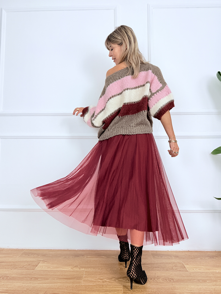 Chic tutu skirt 8888 WINE 3