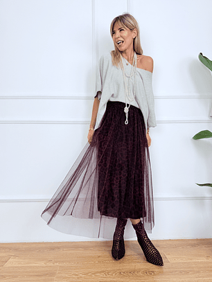 0248 tutu skirt with LEO  WINE 