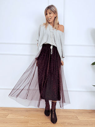 0248 tutu skirt with LEO  WINE 