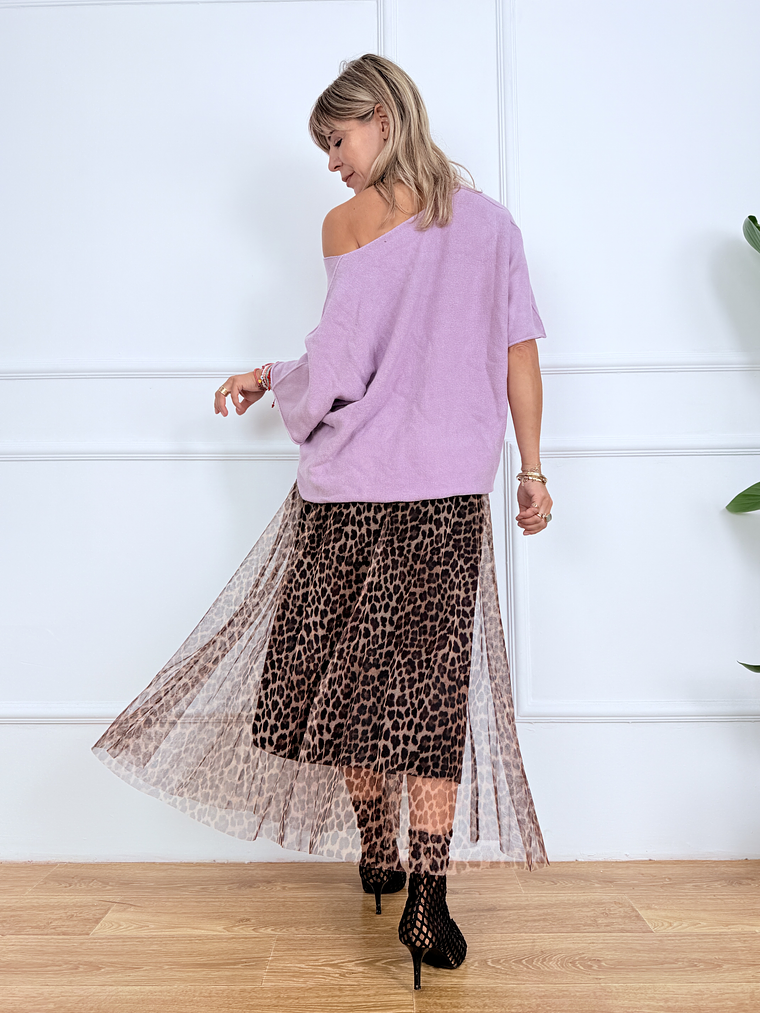 0248 tutu skirt with LEOPAR BROWN 3