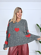 Heartly Sweater 7725 Charcoal - thumbnail 1