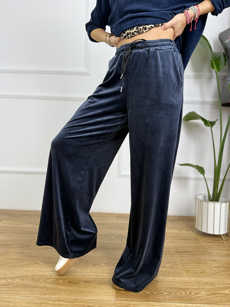 BALANCE VELVET PANTS 16331 NAVY BLUE 2