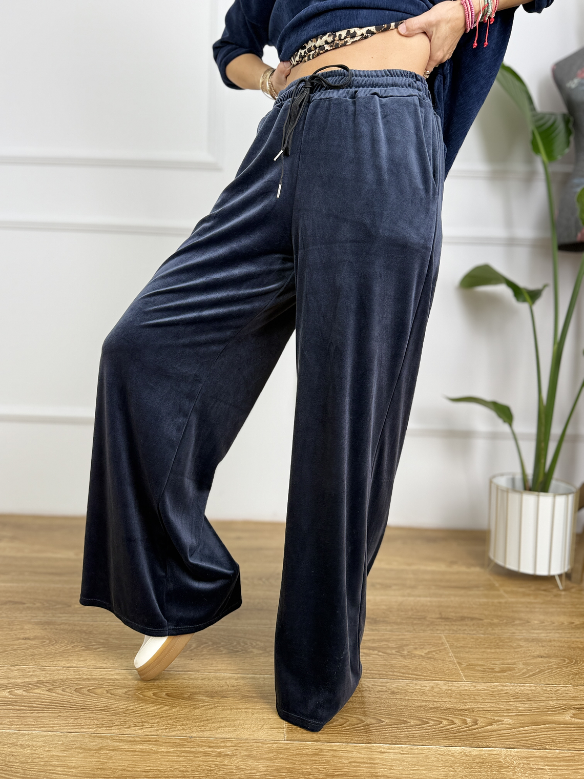 BALANCE VELVET PANTS 16331 NAVY BLUE 3