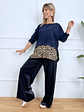 BALANCE VELVET PANTS 16331 NAVY BLUE - thumbnail 1