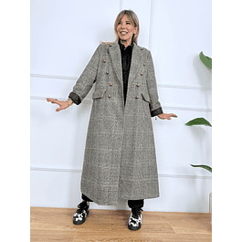 Check & Charm Coat 2989 Gray