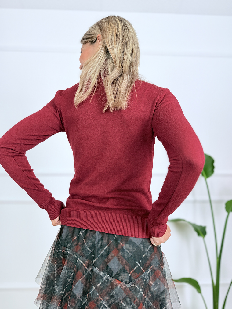 Wicket Sweater ZS5010 Wine 2