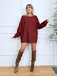 Knotty & Nice Sweater Dress 8330 Ruby Red - thumbnail 2