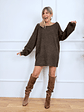 Knotty & Nice Sweater Dress 8330 Brown - thumbnail 2