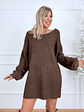 Knotty & Nice Sweater Dress 8330 Brown - thumbnail 3