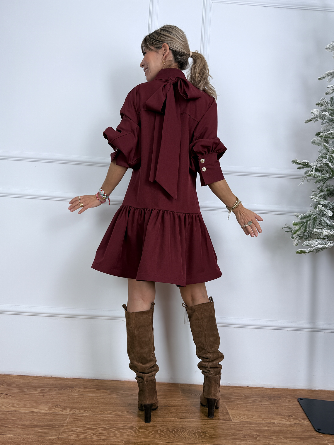 Onox Dress 18751 Burgundy 3