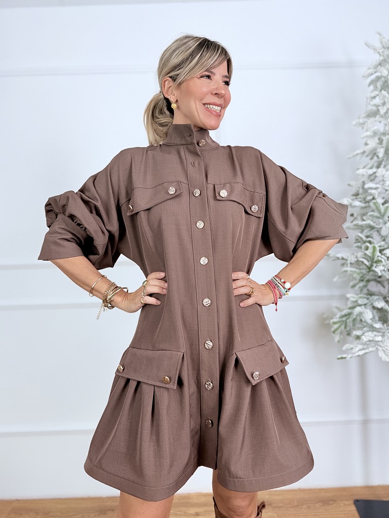 Onox Dress 18751 Brown 4